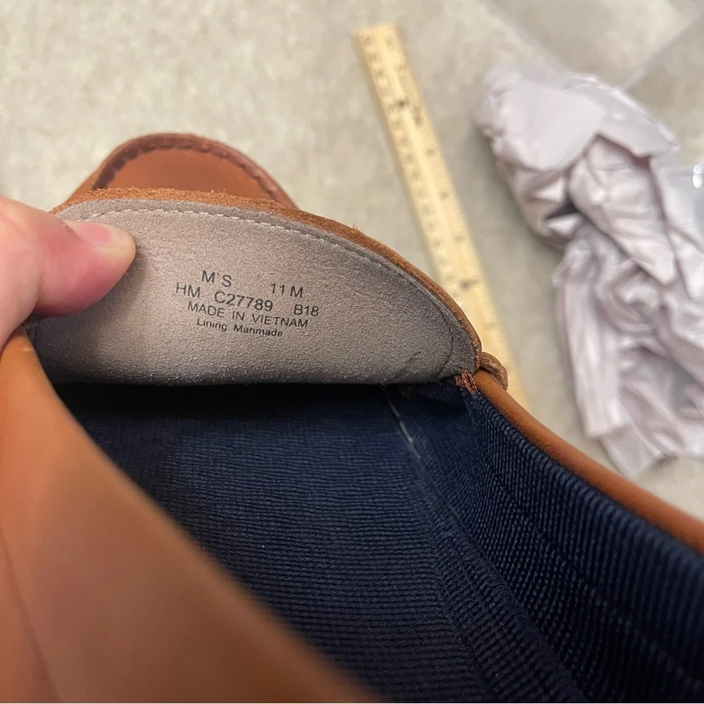 Cole Haan Nantucket Brown Leather Slip On Penny Loafers Rubber Sole Mens Size 11